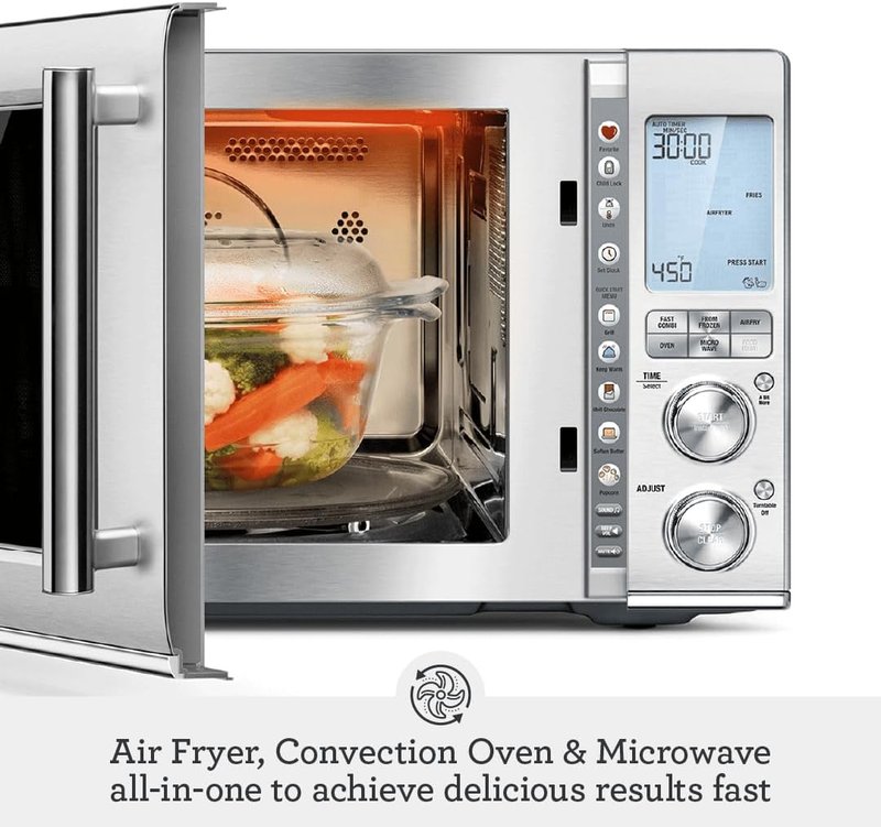 Breville Combi Wave 3-in-1 Microwave | Air Fryer & Convection Oven - Brushed Stainless Steel