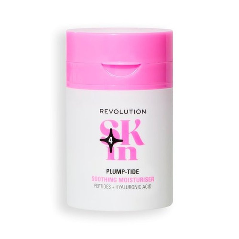 Revolution Skin Plump-Tide Peptide Moisturizer - Calming Face Cream with Hyaluronic Acid | Vegan, 1.69 fl oz