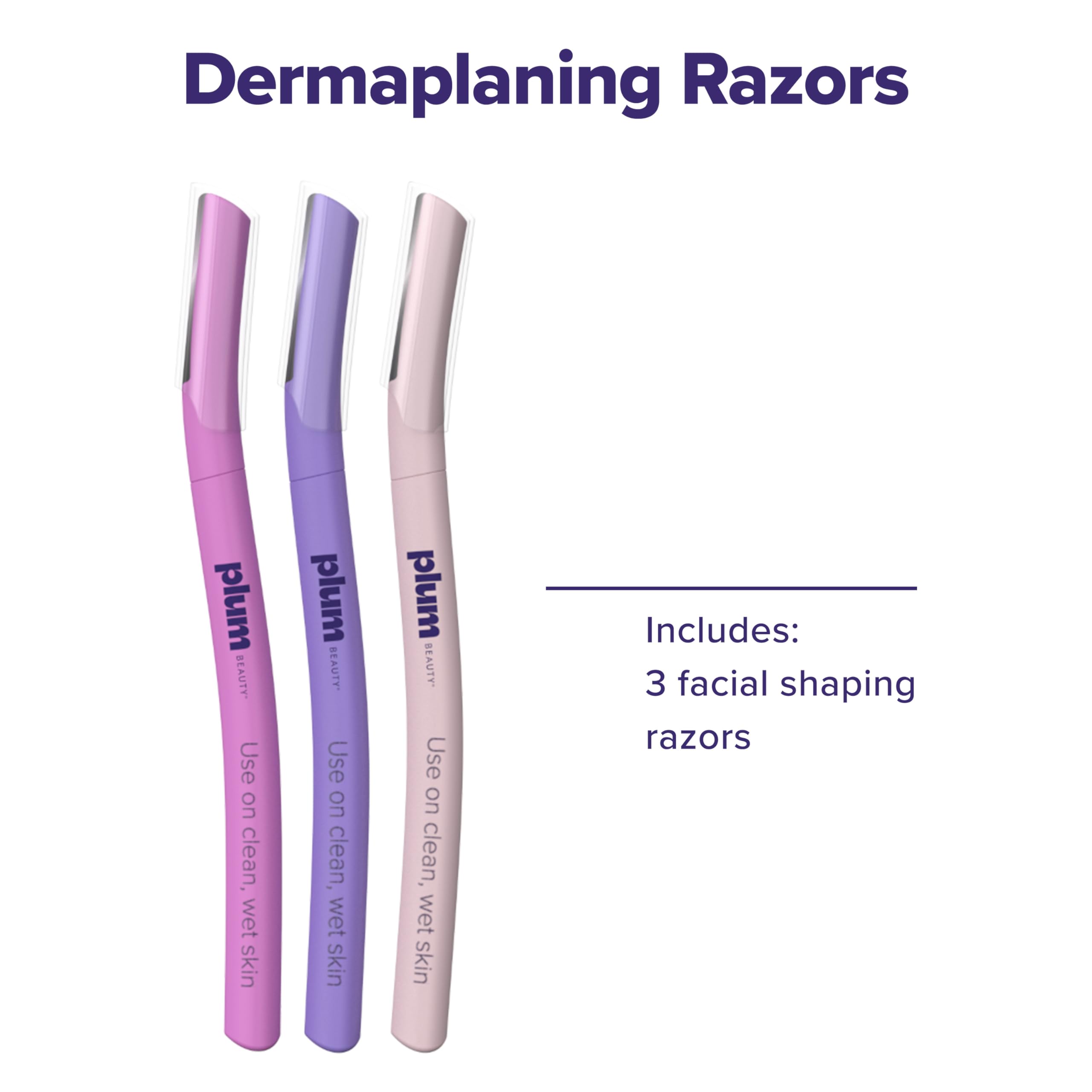Plum Beauty Face Razors for Women, Eyebrow Razor & Brow Shaper