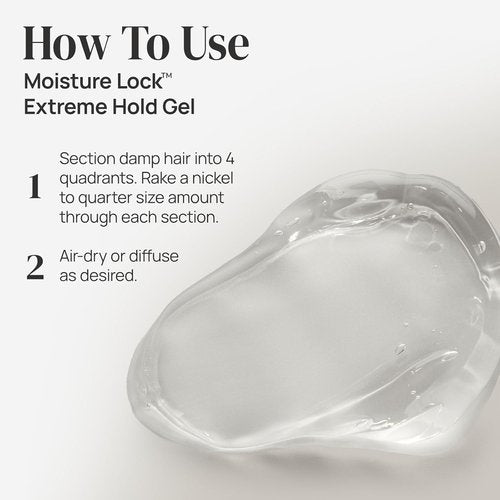 Ouidad Moisture Lock Extreme Hold Hair Gel - Maximum Hold for All Curl Types | 11 oz, Hydrating Formula with Aloe & Flaxseed Oil