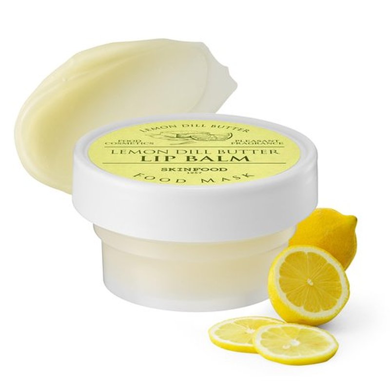 SKINFOOD Lemon Dill Butter Lip Balm, Korean Glowing Organic Lip Butter for Every moment, Stocking Stuffers, Nourishing Lip Care for Firm, Hydrating & Moisturizing Lip Balm, Vegan (0.71 fl. oz.)