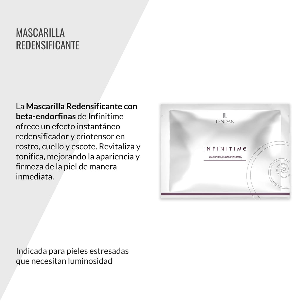 Lendan - Hydrating Facial Mask - Infinitime - 6 Sachets with 1 Décolleté Mask + 1 Face Mask - Deep Hydration - Radiant-Looking Skin - Antioxidant-Enriched Formula