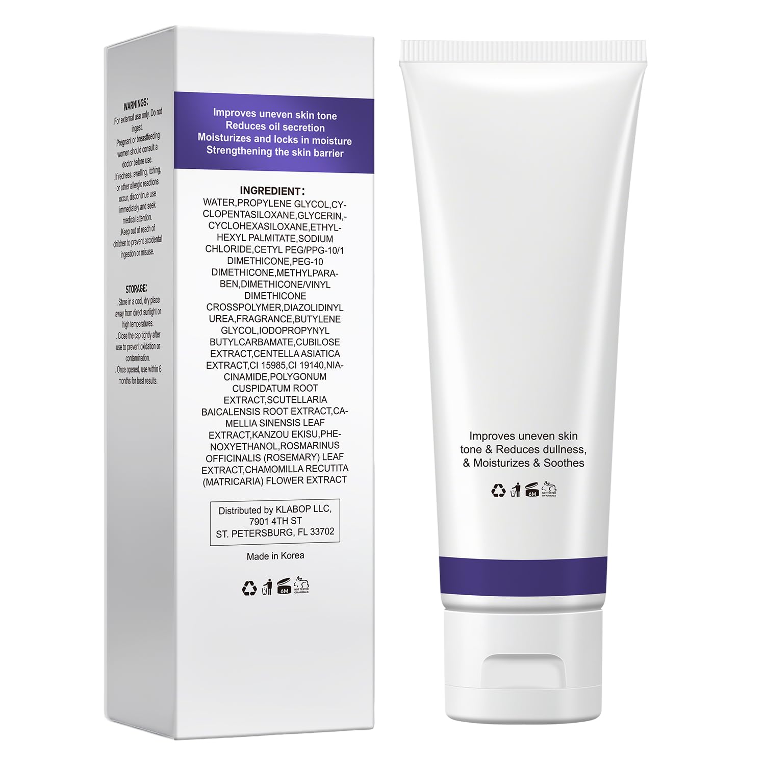 Juland 5% Niacinamide Face Moisturizer with Plant Extracts – Soothing, Brightening & Hydrating Cream to Repair Skin Barrier, Stabilize Skin, Suitable for All Skin Types 2 Pack
