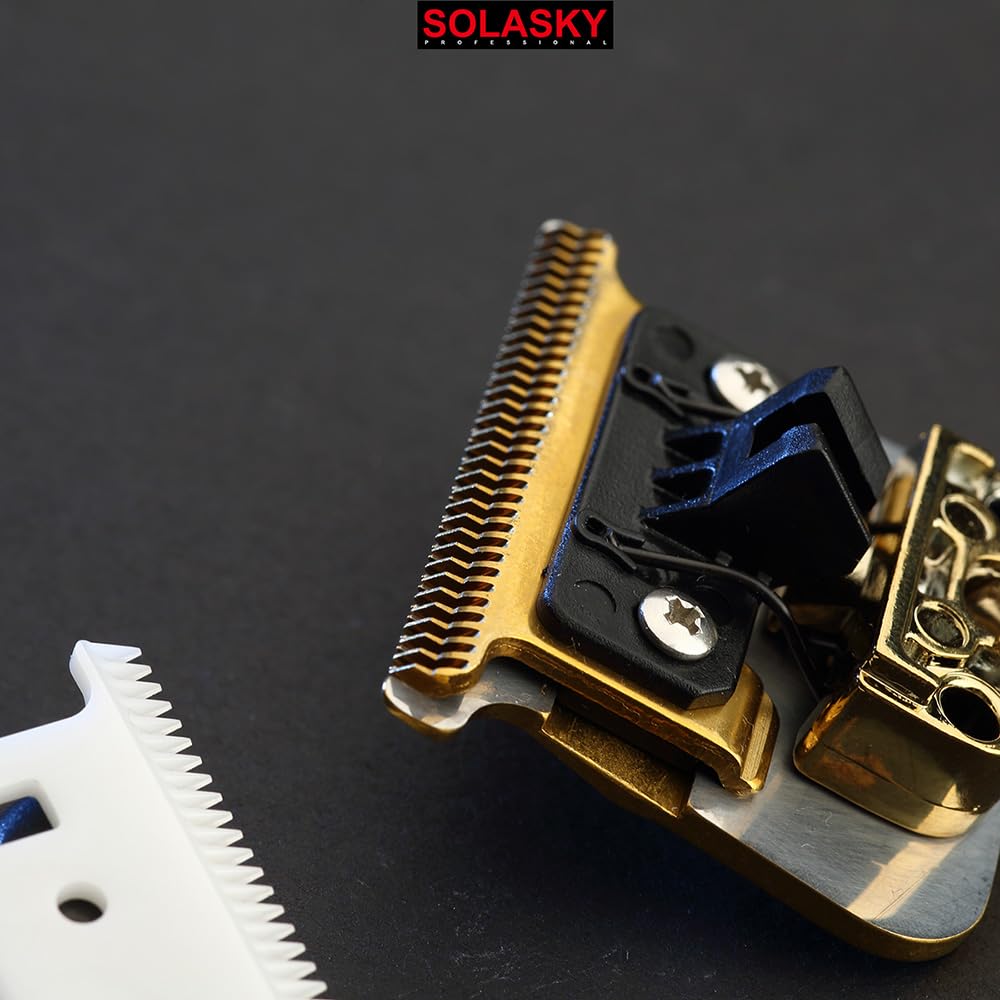 SOLASKY FX707 Replacement Trimmer Ceramic Blades Compatible with BaByL FX787 & FX726 Trimmer FX707Z Replacement Blades for BaByL Trimmer Blade