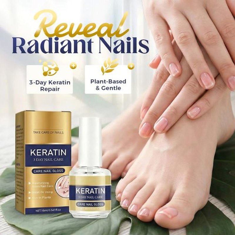 Keratin Nail Care Oil - Strengthening Treatment with Amino Acids for Dry, Brittle Nails | 3-Day Intensive Hydration