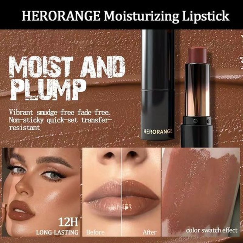 Skiennix 6-Piece Glossy Lipstick Set - Low-Saturation Colors with Long-Lasting Shine Finish