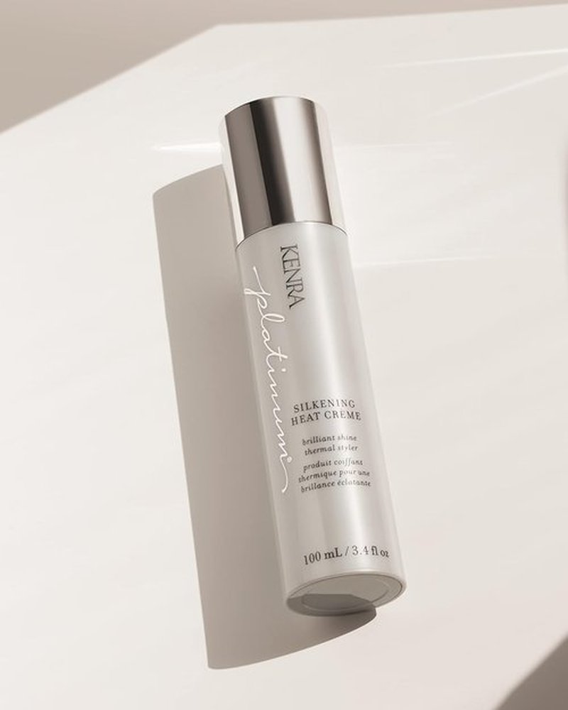 Kenra Platinum Silkening Heat Crème - Thermal Styler for Brilliant Shine | Reduces Heat Damage | 3.4 fl. Oz