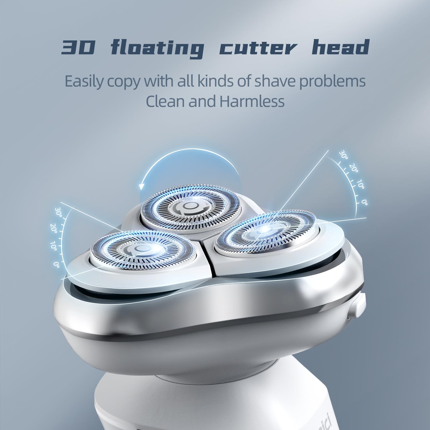 Men's Shaver Electric Rotary Razor 3D Floating Cutter Head Waterproof Shaving with Led Display X3 Series Gift