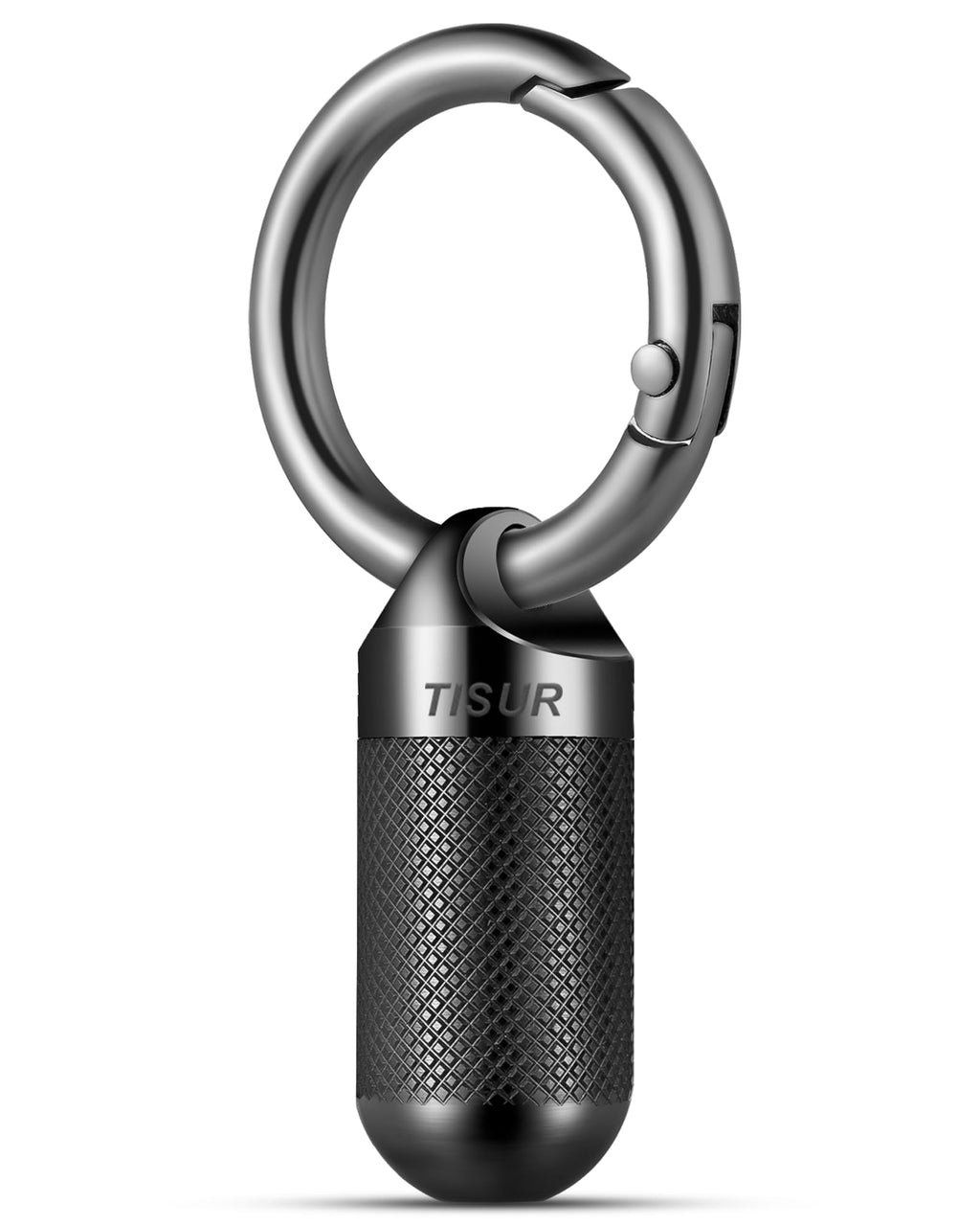 TISUR Small Keychain Pill Holder Case Titanium Pocket Pill Container