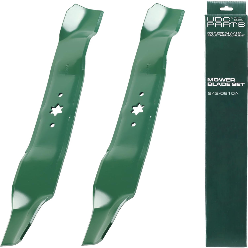 UDC Parts 942-0610A Mulching Blades Replacement for Cub Cadet Huskee LT3800 Murray M115-38 Bolens Yard Machines MTD Troy Bilt 38 Inch 742-0610 742-0610A 7420610 942-0610 GW-7420610 33020/2 Pack