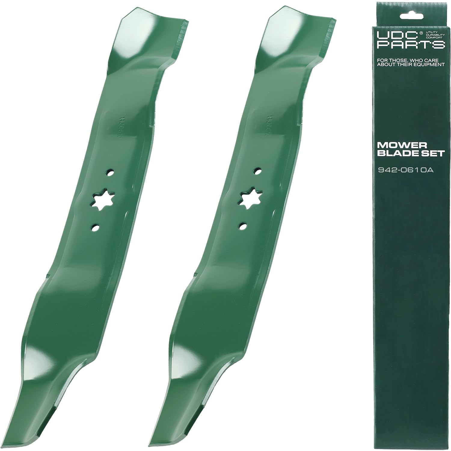 UDC Parts 942-0610A Mulching Blades Replacement for Cub Cadet Huskee LT3800 Murray M115-38 Bolens Yard Machines MTD Troy Bilt 38 Inch 742-0610 742-0610A 7420610 942-0610 GW-7420610 33020/2 Pack