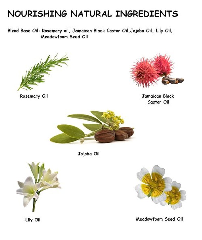 Rosemary Oil for Hair Growth 4.0oz with Jamaican Black Castor and Jojoba Oil - Nourishing Treatment for Dry, Damaged Hair, Split Ends, and Healthy Growth