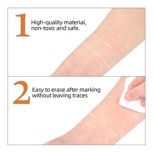 ATOMUS Eyebrow Mapping String 6 Pieces 10m(32ft) Pre-Inked Microblading String for Brow Mapping Measuring Marking Symmetrical Eyebrow Thread (White)