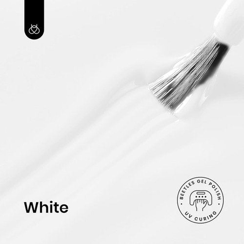 Beetles White Gel Nail Polish - 15ml Soak Off UV Gel for French Nail Art | Perfect for DIY Manicures