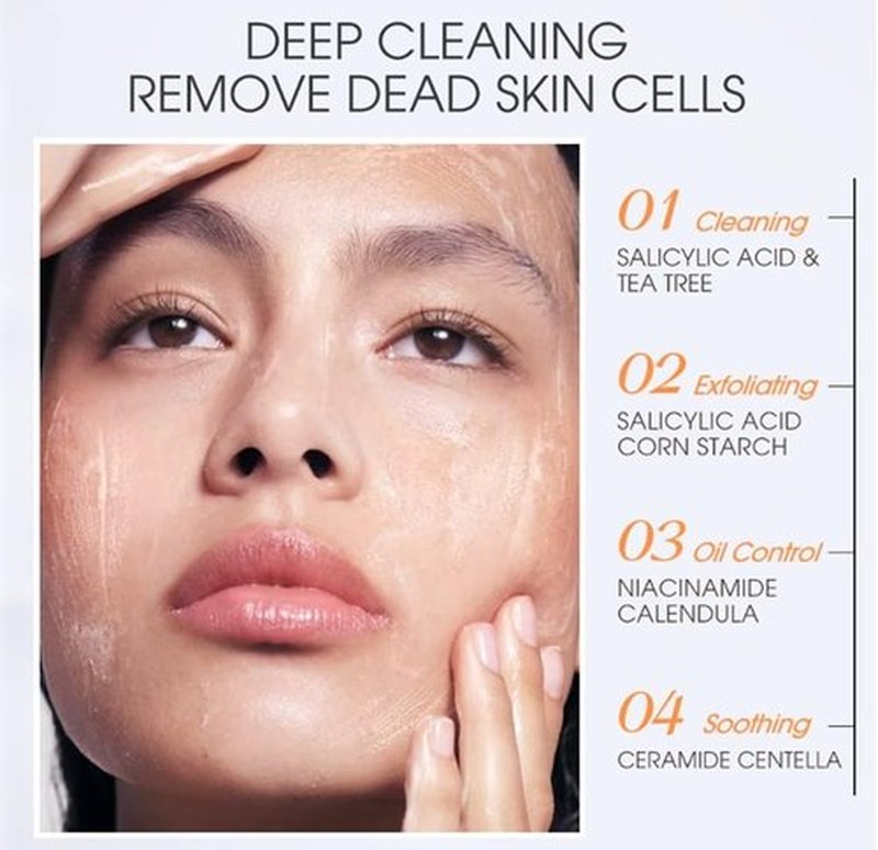 SKINEVER Salicylic Acid Face Exfoliating Scrub - Deep Cleansing for Smooth, Moisturized Skin (75 ML)