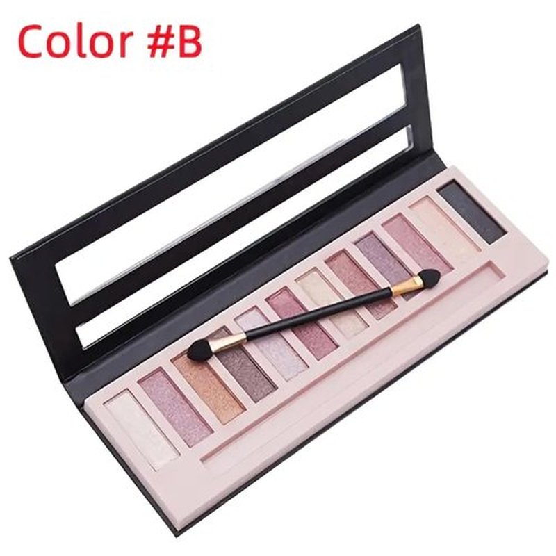 Skiennix 12-Color Nude Eyeshadow Palette - Waterproof Matte & Shimmer Pigments | Professional Makeup Kit