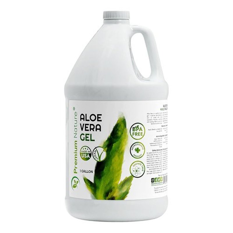 Premium Nature Aloe Vera Gel - Pure Moisturizer for Face & Dry Skin | Sunburn Relief, 1 Gallon (128 fl oz)