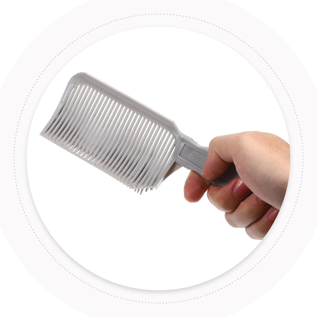 Beavorty Barber Comb for Fading and Blending Tapered Haircutting Comb for Men Curved Styling Tool for Salon and Home Use 7.8 Inch Flat Top Hair Cutter