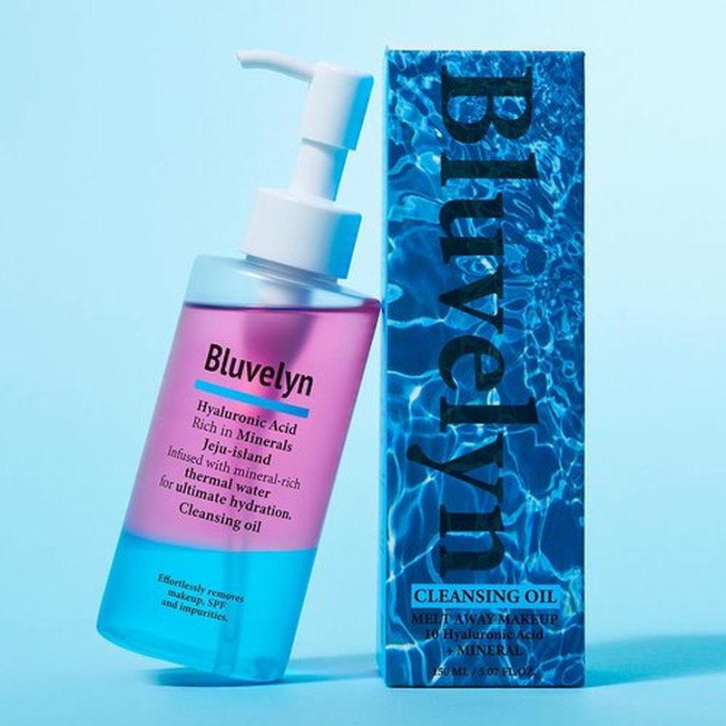 BLUVELYN Blackhead Melting Cleansing Oil – Dual-Phase Formula with Warming Effect – 10x Hyaluronic Acid & Jeju Spa Minerals – Melts Sebum & Waterproof Makeup – 5.07 fl oz