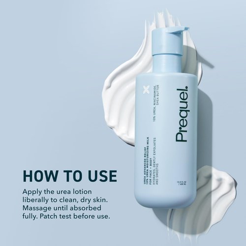 Prequel Skin Urea 10% Moisturizing Lotion for Face & Body, Unscented, Hydrating Cream for Extremely Dry & Sensitive Skin, 6.75 fl oz, Pack of 2