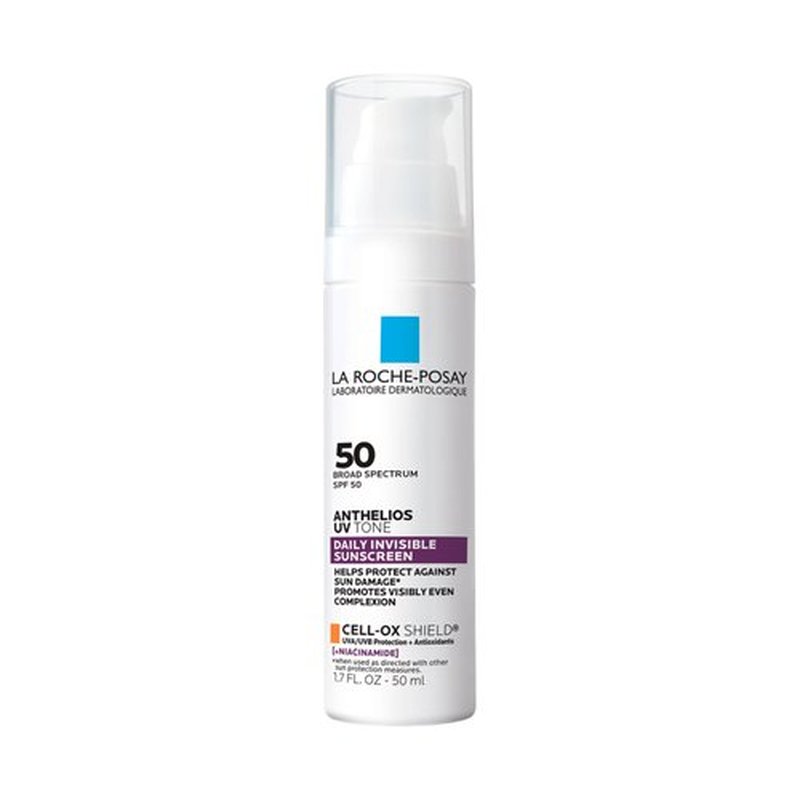 La Roche Posay Anthelios UV Tone Sunscreen SPF 50, Daily Sunscreen for Face with Niacinamide, Broad Spectrum Invisible SPF Protection for Discoloration and Uneven Skin