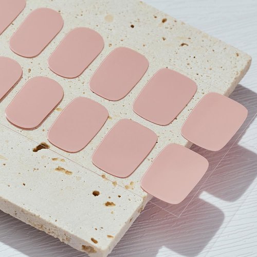 Arte Clavo Semi Cured Gel Nail Strips, 20 Pcs Gel Nail Stickers with UV Light Required, Salon Quality, Long Lasting, Easy Apply and Remove (Nude Pink)
