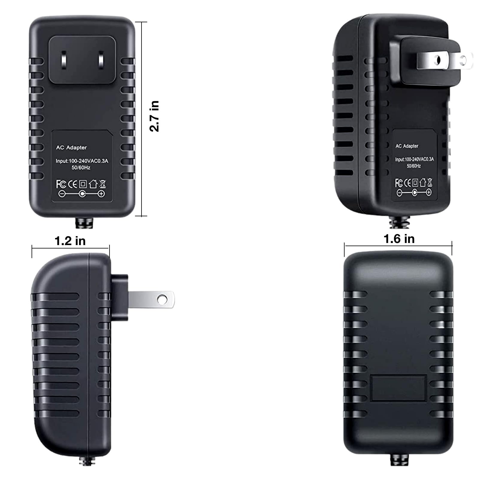 AC Adapter Compatible with Wahl Clipper 9685 200 Groom Ease 9685-517 Trimmer Rechargeable Groomer 5617 SCT WNT-4 WNT4 ETL-BC0181-W012015 F1.2V-0.15C-DC A10115 97581-305 1.2V DC Power Charger