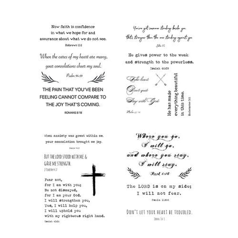 Everjoy 60+ Designs Inspirational Christian Quotes Bible Verses Scriptures Temporary Tattoos