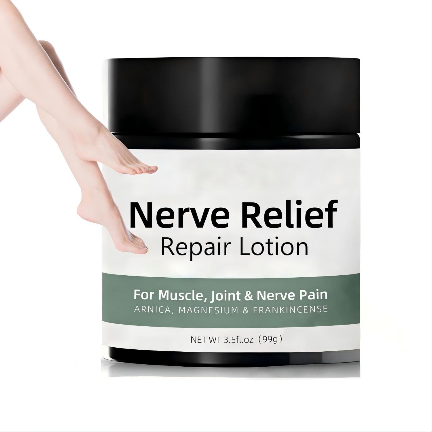 Nerve Cream Magnesium Lotion for Sleep & Varicose Veins Treatment for Legs - Lotion Cream for Body, Joint, Knee, Lumbar, Neck, Hand and Feet