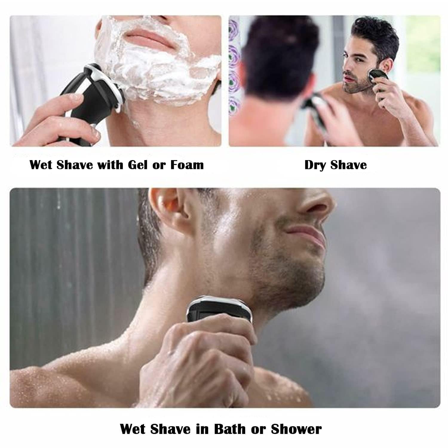 Gleway SH60 Replacement Head Blades Series 6000 Compatible with Philips 6000 Series Electric Shaver Razors Replacement Blades for Series 6000 Shaver Cleaning Brush for S6880/81 S6810/82 S6850/85