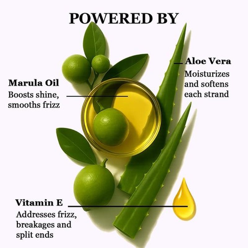 HerStyler Marula Oil Hair Serum - Anti-Frizz Treatment for Dry, Damaged Hair - Boosts Shine & Straightens - 2 Fl Oz