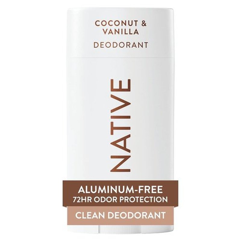 Native Deodorant - Aluminum-Free Coconut & Vanilla | 72-Hour Odor Control for Men & Women - 2.65oz