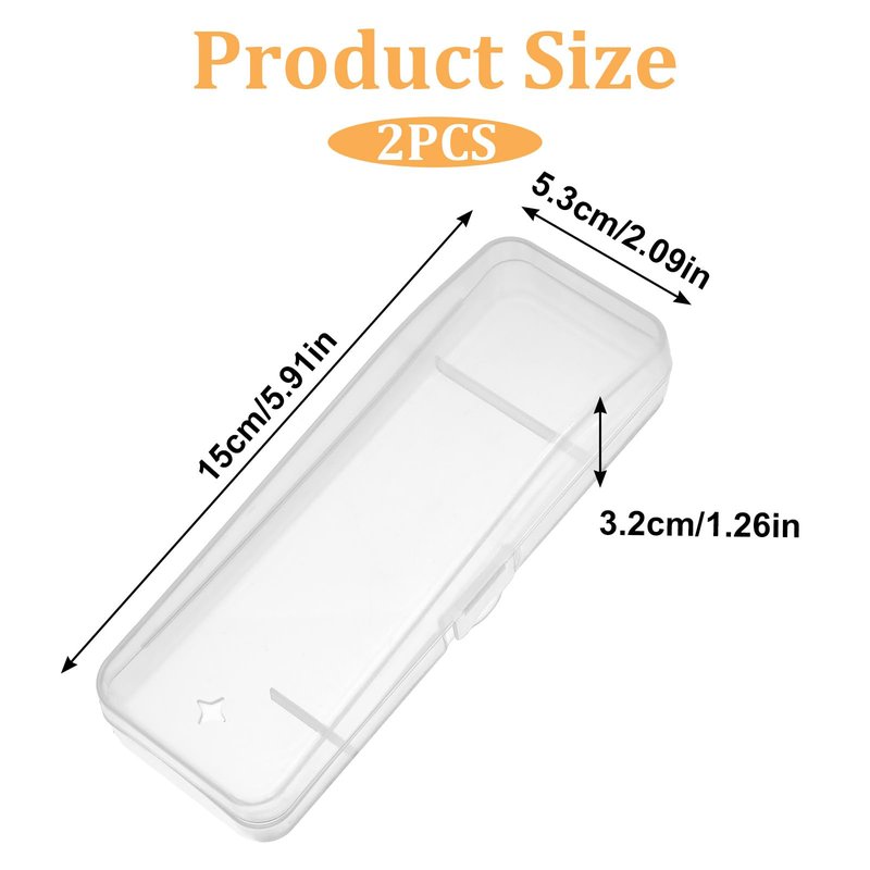 2 Pack Manual Razor Travel Case Transparent Portable Travel Men Manual Razor Protector Universal Portable Shaver Storage Box Shaver Holder Protector Case Organizer for Men Razors And Blade Refills Kit