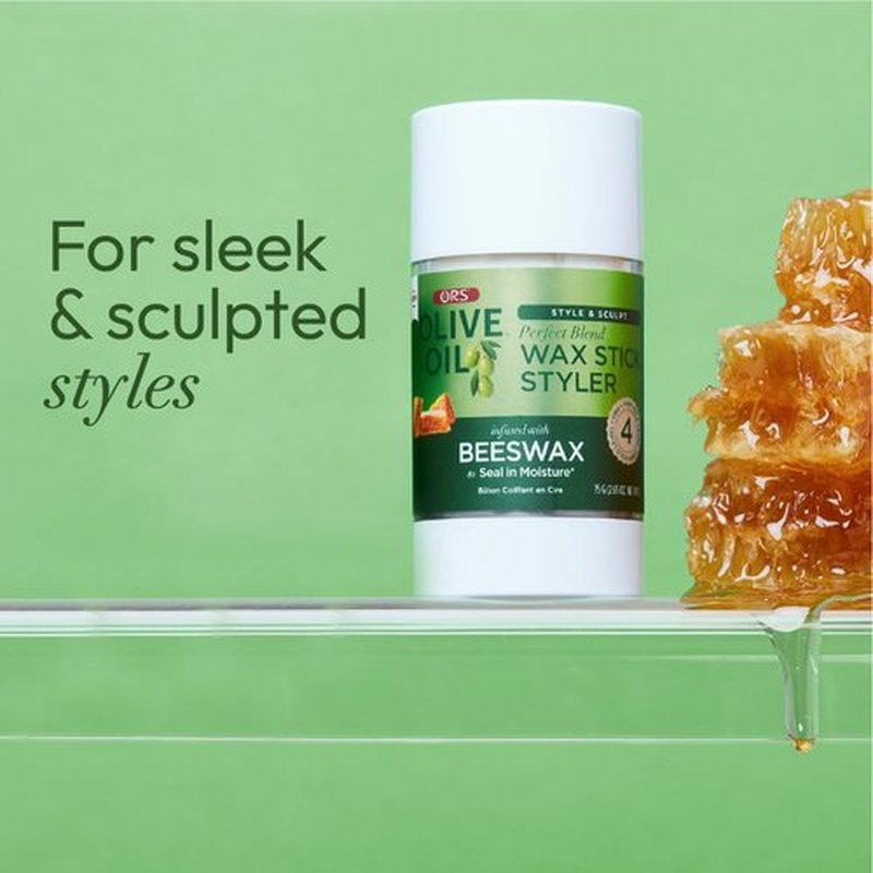 Olive Oil Style & Sculpt Perfect Blend Wax Stick Styler Infused with Beeswax to Seal in Moisture (2.6 oz)