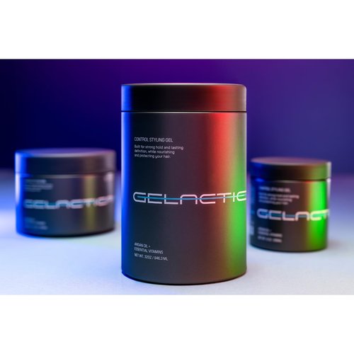 Gelactica Max Control Hair Gel for Men, Alcohol-Free, Strong Hold Styling Gel, Natural Extracts for Long-Lasting Hold and Shine, Slick Back Hair Style 32 oz