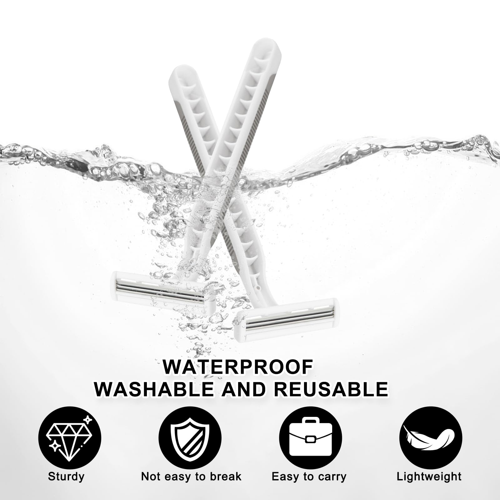 Xuezoioy Disposable Razors Bulk Pack of 30,Gray Travel Bulk Razors Single Use Individually Wrapped 3 Blade Men's Disposable Shaving Razors with Clear Cap for Homeless,Hotel,Charity,Air Bnb,Unisex