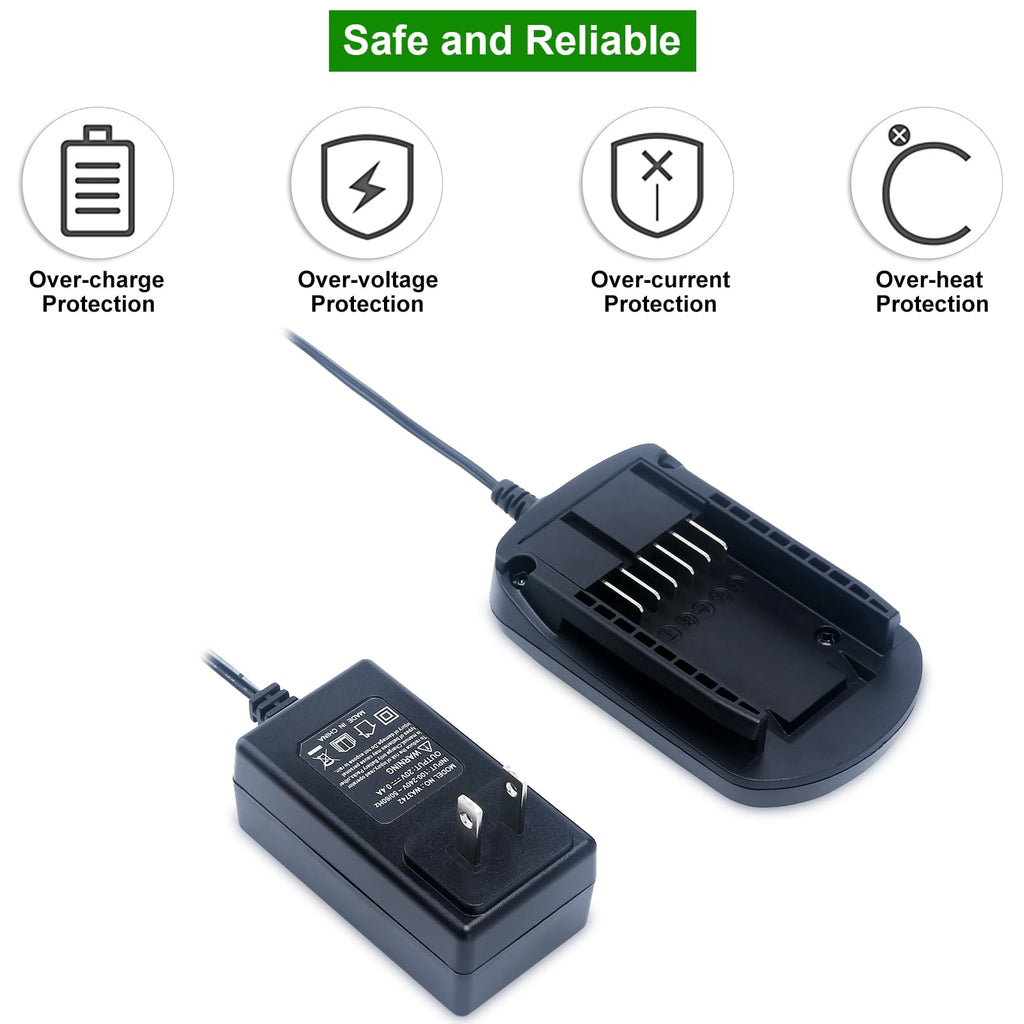 Compatible with Worx 20V Lithium Battery Charger, WA3742 Charger Compatible with Worx WA3525 WA3575 WA3520 WA3578 WA3016 WA3669 WA3671 WA3674 WA3675 WA3676 WA3678 20-Volt MAX Cordless Tools Battery