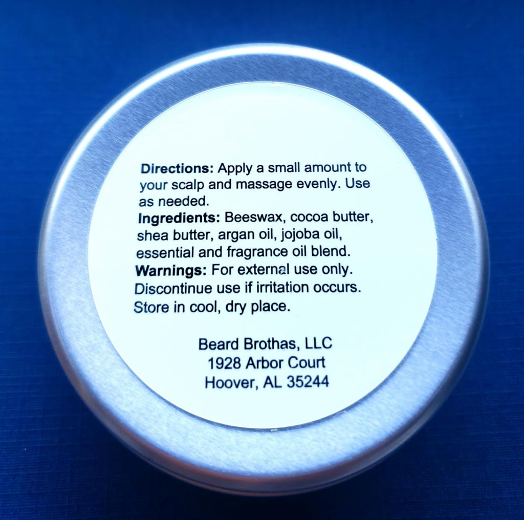 Bald Head Moisturizer. Soothes and Conditions the Scalp. Creamy Balm Gives Scalp a Youthful Appearance with 24 Hour Protection. Board Room Scent.