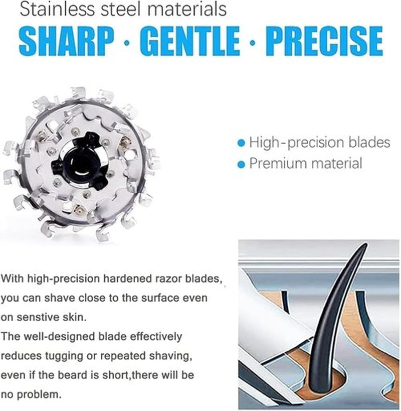 Philips Norelco HQ9 Replacement Shaver Heads - 6 Pack Compatible Blades for Electric Shavers