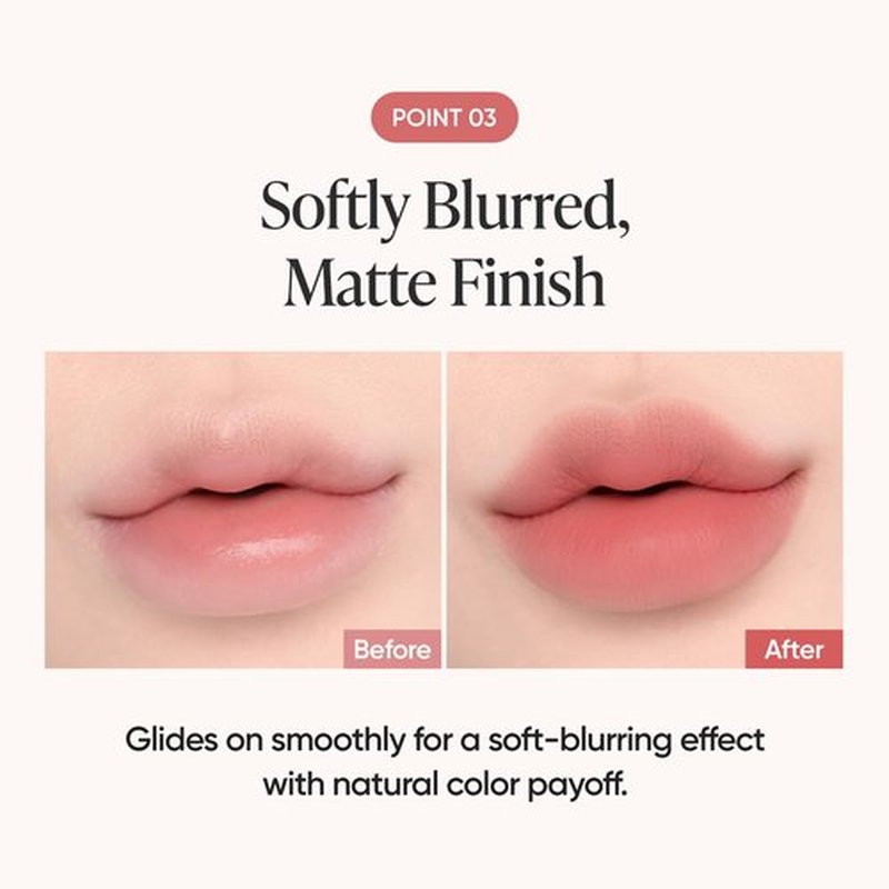 BANILA CO Smudging Lip Pencil | Soft Matte Lip Crayon for Natural & Overlined Lips | Creamy Texture & Long-Lasting Color with Blurring Effect (0.8g / 0.02 oz), PK01 Nude Rose