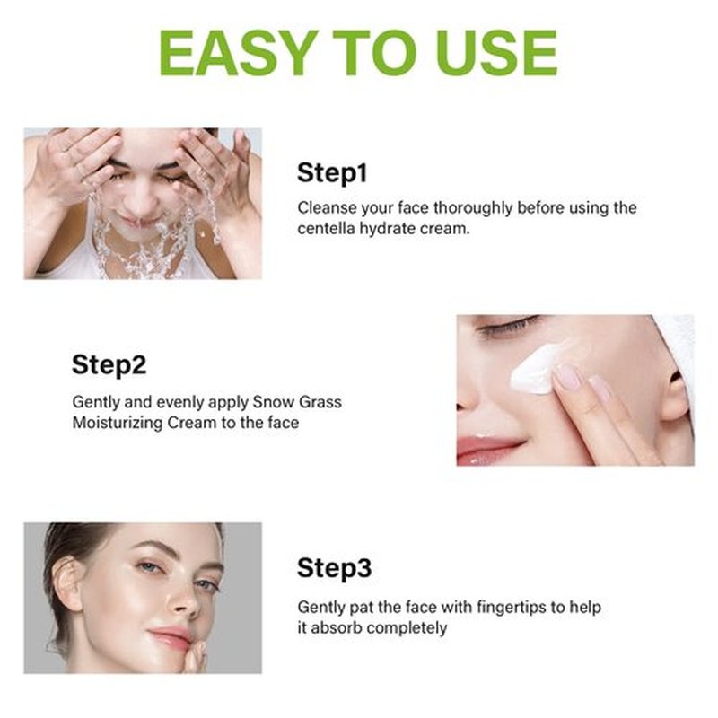 AVPAVP Centella Moisturizer 60ml, Cream for Dry Skin, Lightweight Hydration Without Stickiness, Calming Face Cream to Strengthen Skin Barrier, Suitable for All Skin Types