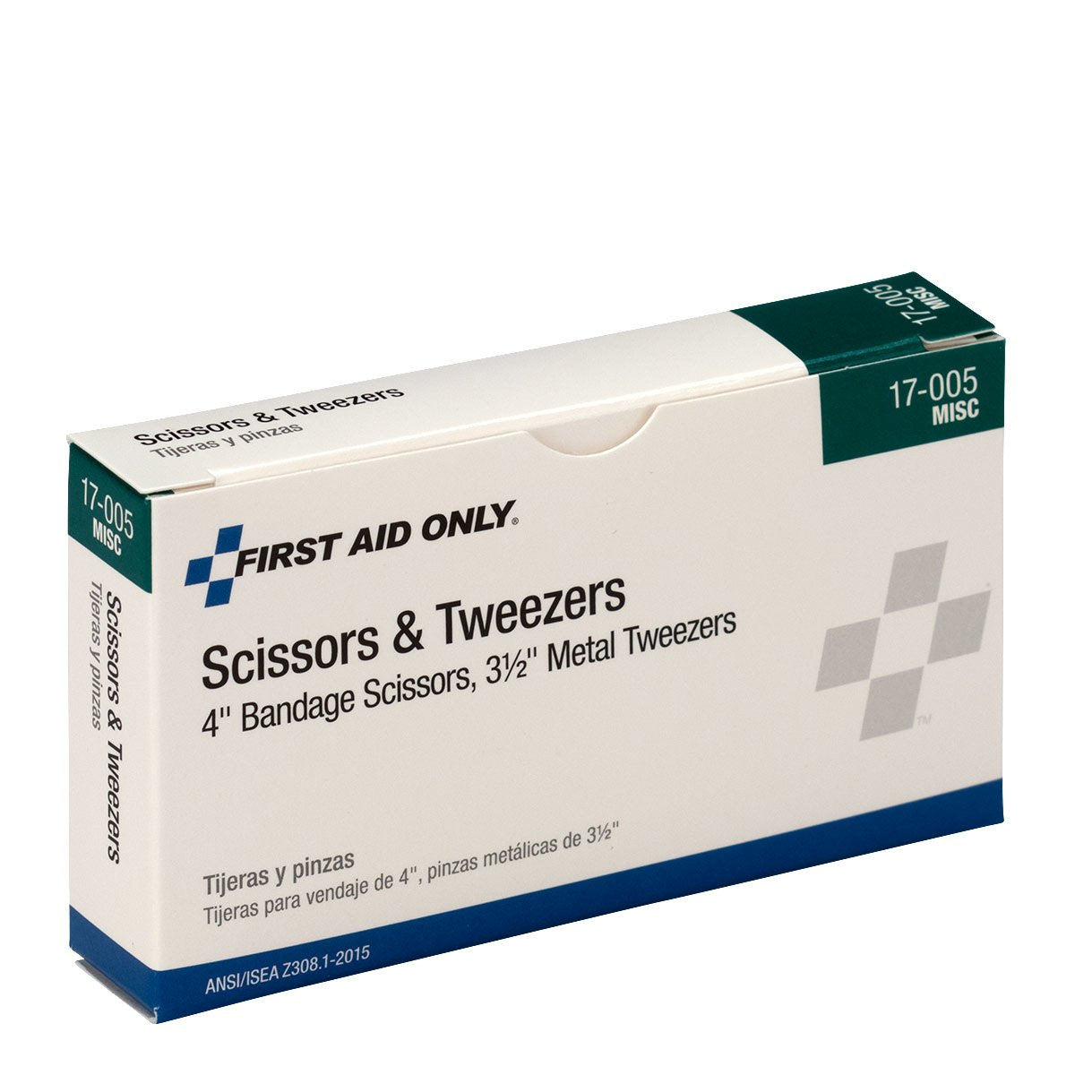 First Aid Only 17-005 Bandage Scissors and Forceps Tweezers Set for First Aid and More