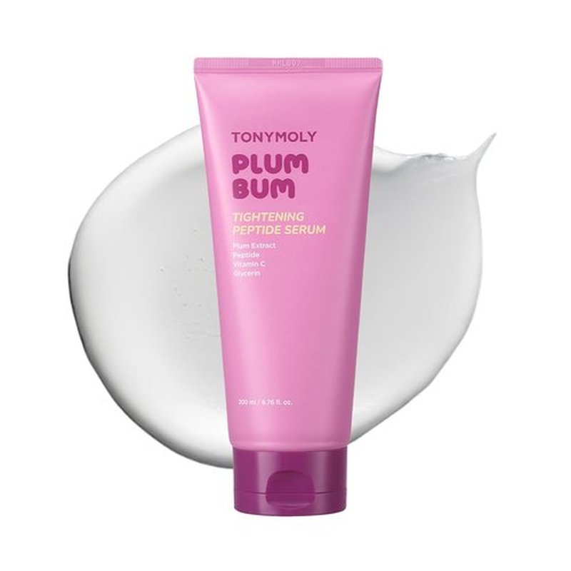 TONYMOLY Plum Bum Tightening Peptide Serum - Firming & Hydrating Body Serum with Plum Extract, 6.76 Fl Oz