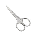 Novel Prime| Stainless Steel Cuticle Scissor with Extra Fine Curved Blade| Nail Scissors for Precise Pointed Tips| Manicure Scissors for Grooming and Eyebrows with Premium Leather Pouch (1 Count)