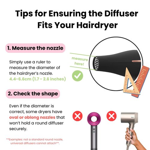 GIHALI Universal Hair Diffuser “Super Sturdy” 1.7 Inch to 2.6 Inch for Natural Curly and Wavy Hair, Hair Dryer Attachment (Pink 2 Aroma Upgrade)