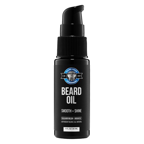 Game Face Natural Beard Oil - Hydrating Eucalyptus & Sea Salt Formula | 1 fl oz for Silky Smooth Beard Care