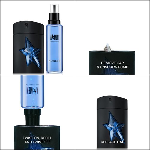 Mugler A*Men Eau de Toilette - Long Lasting Men's Cologne - Woody & Ambery with Patchouli & Coffee Extract