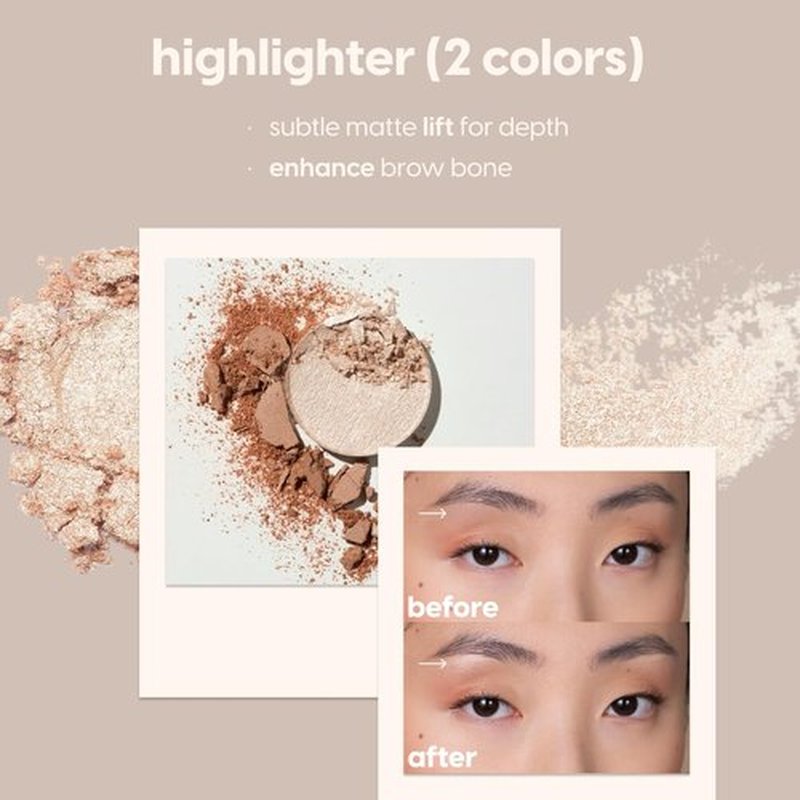 KARA BEAUTY Eyebrow Kit - Brow Makeup Kit with Powders, Pomades & Highlighters – Blendable, Long-Wear Eyebrow Powder Set for Natural or Sculpted Brows - Perfect for Makeup Artist, Beginner-Friendly