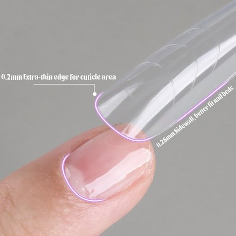 Fcozpjk Sandwich Dual Nail Forms for Builder Gel, 180PCS Nail Forms with Brush Pen File Polygel Extension Tools Kit Top & Bottom Dual Form System Guide Lines Tips Professional Manicure Supply (Almond)