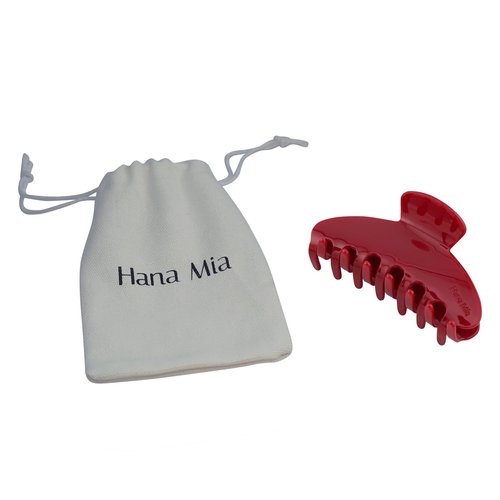 Luxury Red Claw Clip for Women | Our Acetate Red Hair Clip Feels Light, Looks Smooth and is Easy to Wear | Use for easy Half Ups with No Snagging and a Secure Grip in our Large Four Inch Size